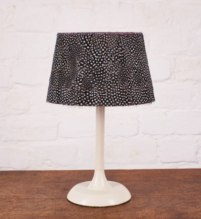 GUINEA FOWL  feather coolie lampshade 7.5" HANDMADE IN UK. 